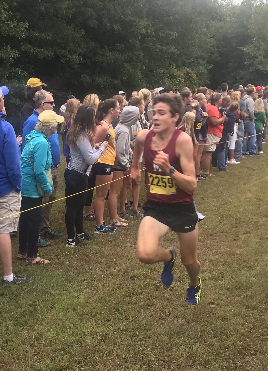 adam_topper's tweet photo. He got the #PR he has been waiting for! 16:16 at #HuskyInvite Now the third fastest boy in the Topper era at #MHSXC Congrats Patrick!! Mustang boys were 33/33 on PRs today! https://t.co/NSzDyzOQNK