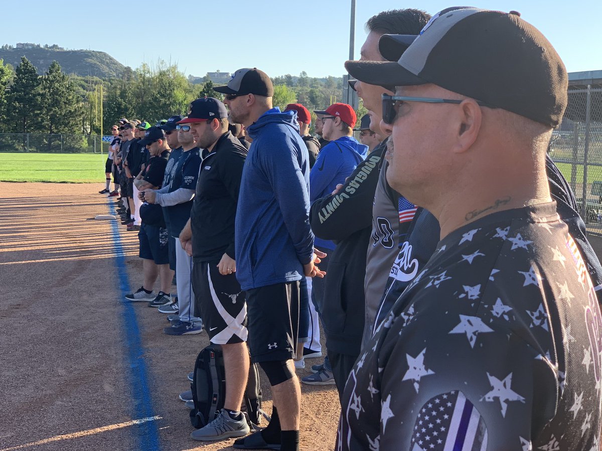 dcsheriff's tweet photo. What a beautiful start to a #phenomenal day.  ZPIII Memorial Softball Tourney to support families in blue. Let’s play ball! #zpiii #tstaples #wmoden @SheriffSpurlock @sjohnsondcso @hkluthDCSO https://t.co/W0wt1Wr6L5