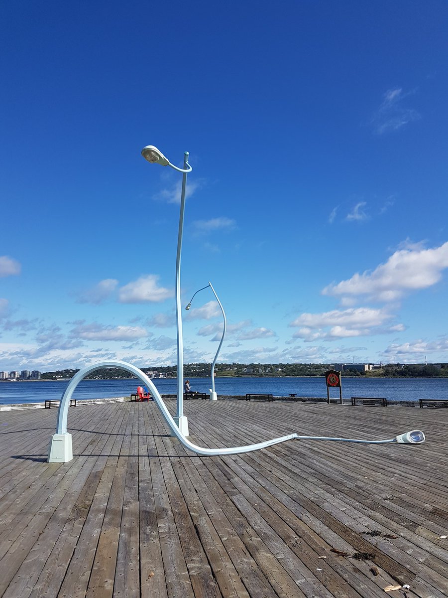 Unfortunately these lampposts didn't hold up well during the storm #DorianNS #NSStorm