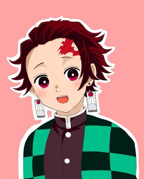 識島ヤナさんがTwitterに投稿した竈門炭治郎(鬼滅の刃)のイラスト。