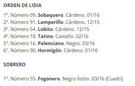 ACTUALIDAD.- Orden de lidia de los novillos de Miura para Calasparra #Calasparra <a href="/chipepro/">CHIPÉ Producciones</a> #Feriadelarroz <a href="/josecabrerator3/">Diego Zambrano</a> <a href="/JoseCabrera000/">Jose Cabrera</a> <a href="/FranFranferrer/">fran ferrer lopez</a> <a href="/jose_lavado14/">José Antonio Lavado</a> <a href="/MiuraGanaderia/">Miura</a> <a href="/miuraloradelrio/">Ganaderia De Miura</a> <a href="/Toromedia12/">Toromedia</a> burladero.tv/actualidad/201…