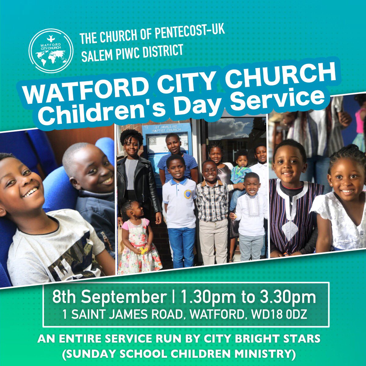 WatfordCity's tweet photo. 🌟WATFORD CITY BRIGHT STARS🌟
The children are in charge today!
A service full of fun and surprises in store this afternoon, join us for an awesome service as the children of Watford City Church TAKEOVER 🔥
#BREAKOUT19
#childrensday https://t.co/cygnf0rUgN