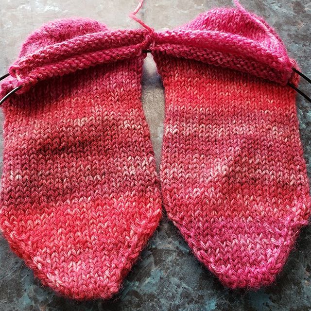 knitlikegranny's tweet image. I am always surprised when learning a new technique, I don't completely stuff it up!! I've completed the German short rows as part of the heel turn. Not as neat as I'd like but hey, I am new to this :) #2socksatatimetoeupmagicloop #2socksatatime #toeupsocks #knitting #sockkn…