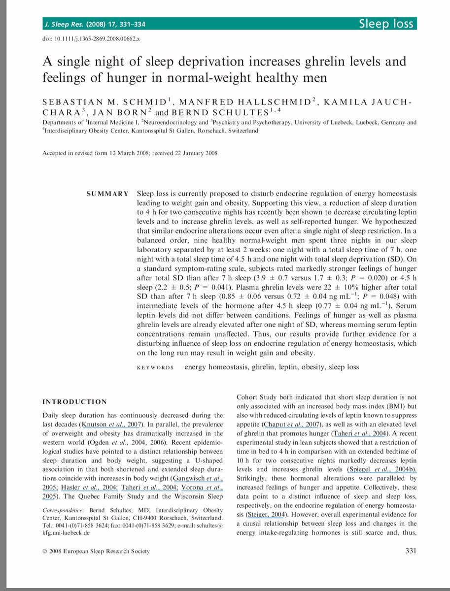 AustinRhatigan's tweet photo. #Sleep deprived and can’t lose weight?💤😴
.
With sleep deprivation we may not lower our #Ghrelin (hunger hormone) release sufficiently even when our stomachs are full
.
We also may be more like to consume between 200 and 800 cals extra per day😱
.
Get2sleep!! #FatLoss #Hormones https://t.co/y9cFlYNmfL