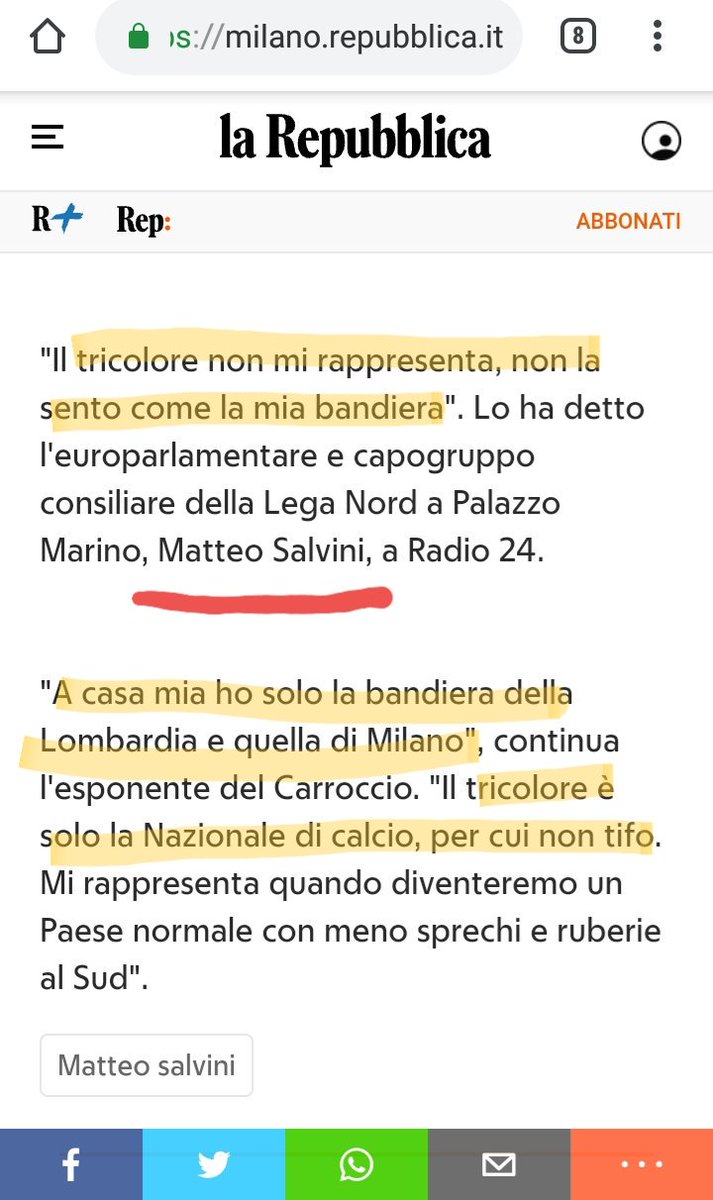 AlessioDoriaBer's tweet photo. @matteosalvinimi Tu di balle spaziali te ne intendi https://t.co/DDaWY0kPlq