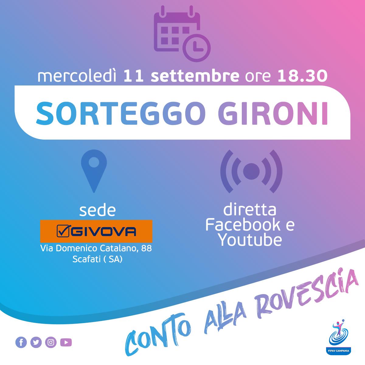FIPAVCampania's tweet photo. I sorteggi dei Gironi 2019/2020 si svolgeranno nel quartier generale di @GIVOVAkeepmovin📍
L'evento sarà trasmesso in diretta #social 🎚
Live dalle 18:30 su Youtube e Facebook 🎥😍

Leggi la news 💻👉 https://t.co/lfEquijus4
@Federvolley https://t.co/4qX2lcyvE8