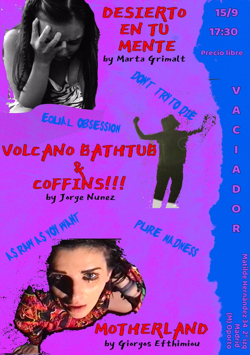 visitacionalien's tweet photo. Prepárate. El domingo 15 de septiembre sucede un encuentro de cine nunca visto. Marta, Giorgos y yo exhibiendo nuestras más true no fake epic 100% moving películas. El sitio aparece en el cartel. Si lo escribes se te aparece un payaso. https://t.co/32dssC4df4