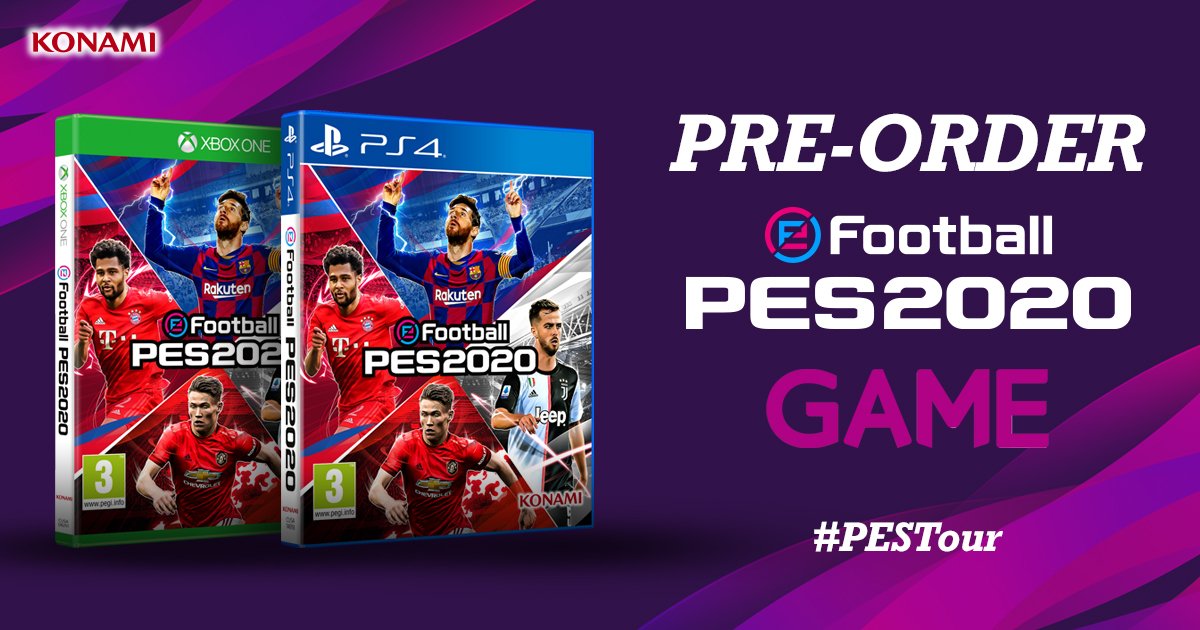 KONAMIUK's tweet photo. Shopping at the intu Trafford Centre today? #eFootballPES2020 is available to pre-order with @GAMEdigital on our #PESTour bus! https://t.co/gptell26eJ
