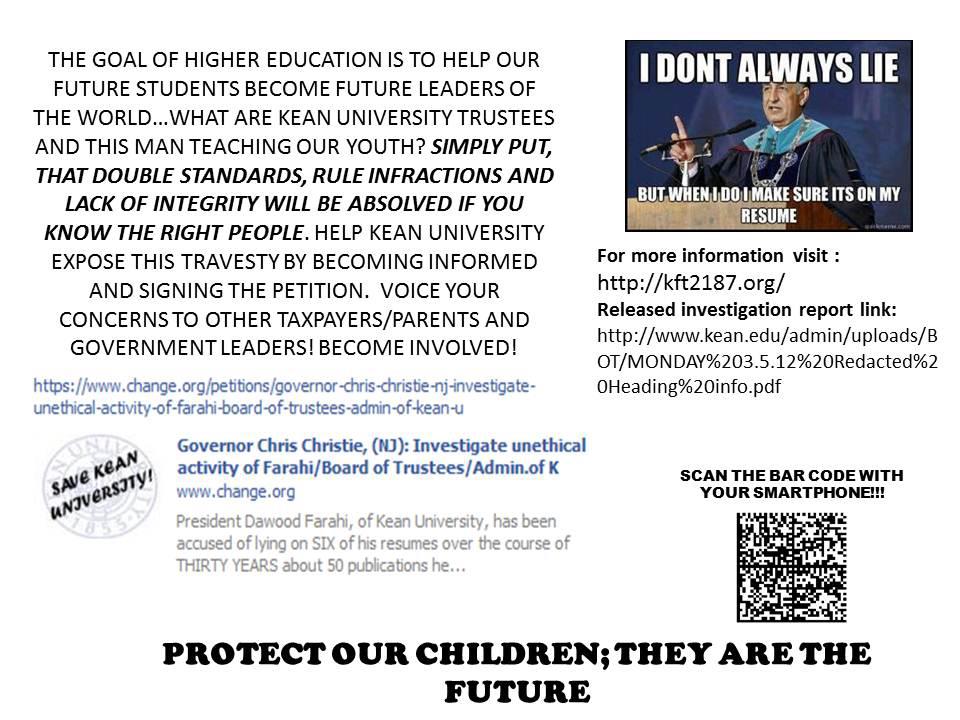 occupykeanuniv2's tweet photo. @AFTAngel @DawoodNot @tomkean @tomamoran After historical centuries will Kean be synonymous w failure? https://t.co/YvSzhXfrEV
https://t.co/3dPhFGUYn6
21% GRAD 82.2% Admission
WHO IS KEAN SERVING? https://t.co/e4pYyZGfgL
Herd them in and then forget about them
FARAHI WHO?https://t.co/7PpMSBlSPi https://t.co/mpqafagyKy