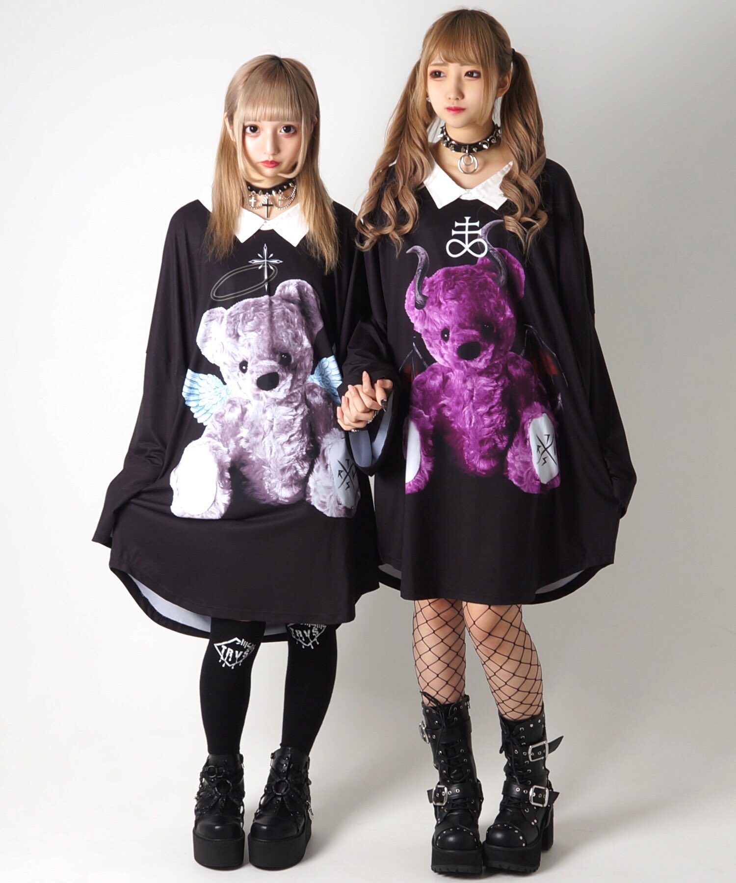 トラバストーキョー 天使 悪魔 クマ パーカー TRAVAS TOKYO（トラバス トウキョウ）の「天使悪魔クマプル