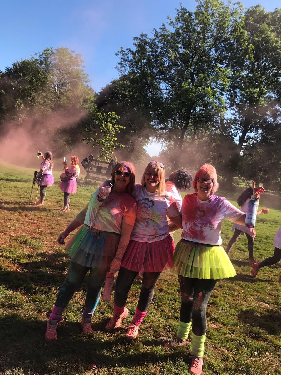 Colour run SRP girls <a href="/donnasnips/">Donna</a> <a href="/UHDBTrust/">University Hospitals of Derby and Burton NHS FT</a> <a href="/hospitalcharity/">Derby & Burton Hospitals Charity 💙</a>