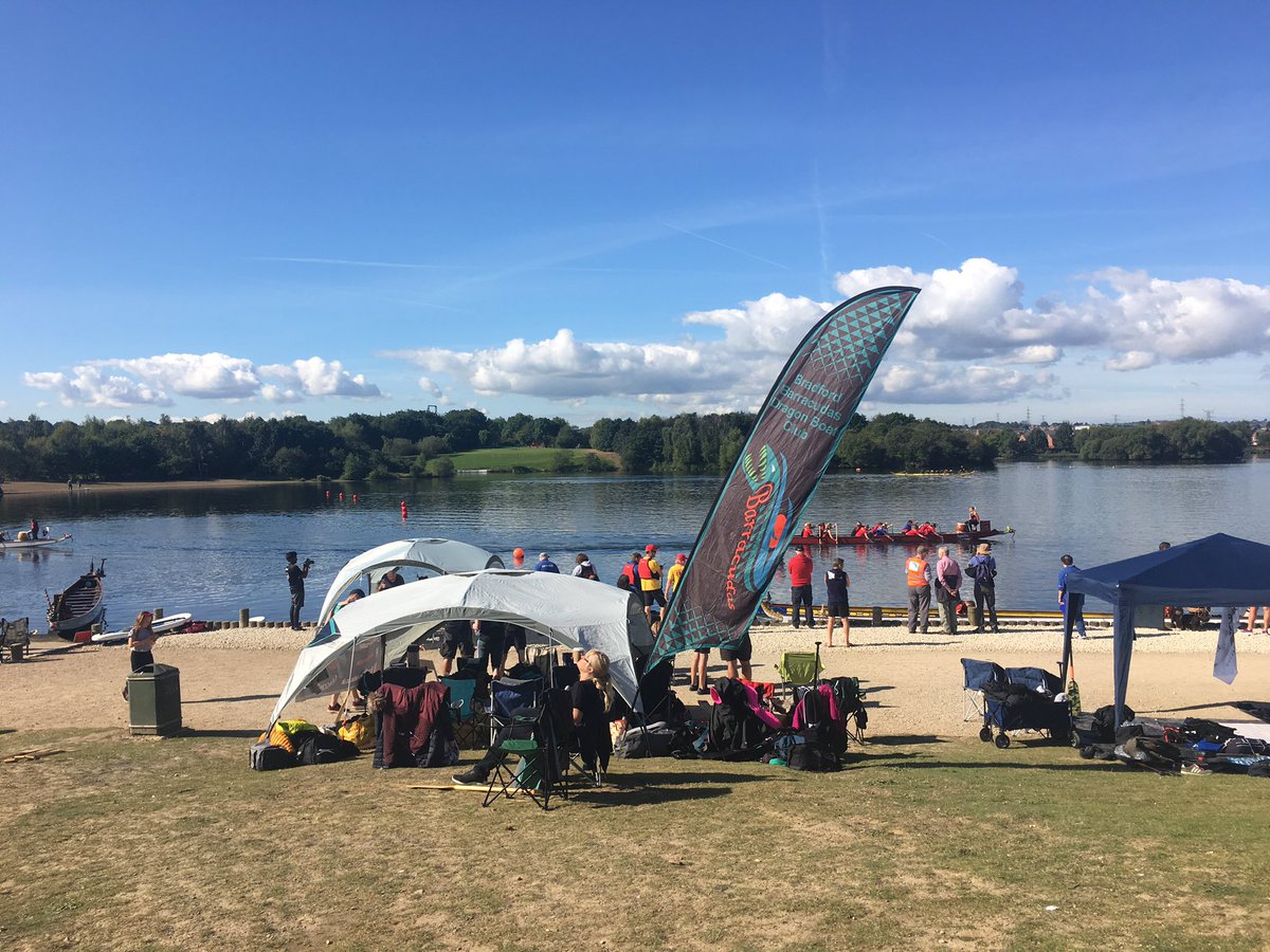RagingDragons's tweet photo. Despite some technical difficulties setting up shop this morning 🤦🏽‍♀️ what a fabulous day for the last @BDAInfo race of the season in #Wath. #DragonBoating #PaddlingNotRowing https://t.co/MkCHB8FdX8