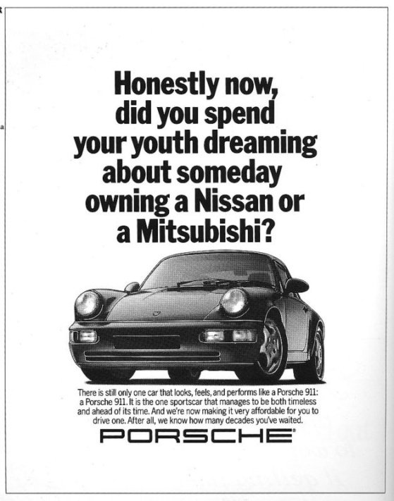 Classic ad from Fallon McElligott for Porsche. Early 90s I guess  #AdArchives