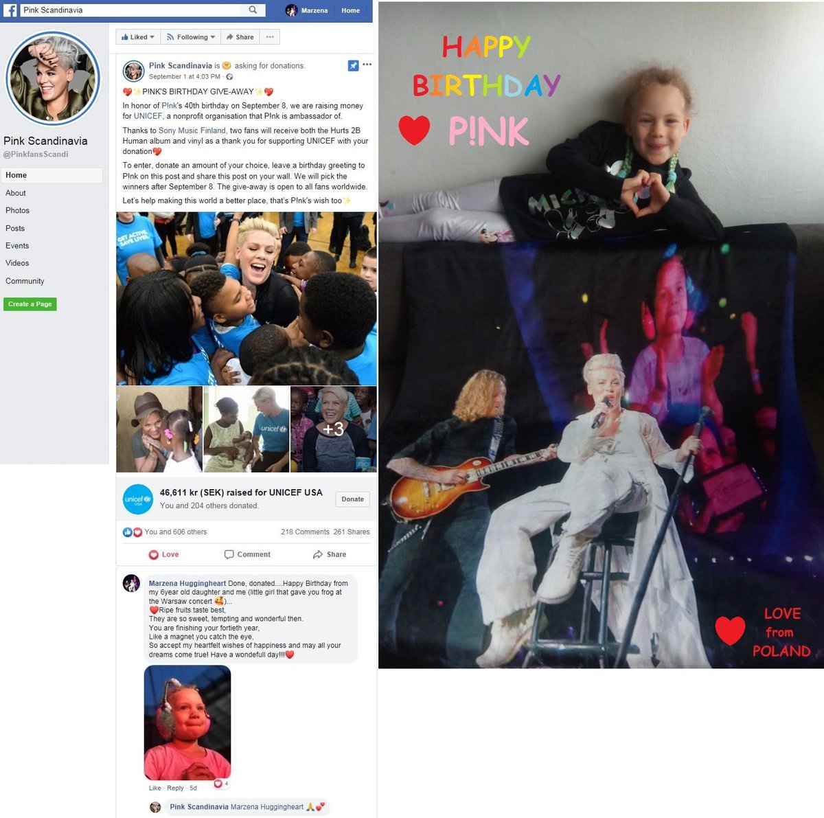 MarzenaCuddles's tweet photo. @Pink @PinkEuropeans @dani_swedish Happy 40th Birthday Alecia !!! I wish you all the BEST on your day. May it be fulfilled with lots of LOVE, HAPPINESS, LAUGHTER, HUGS, wine, cheesecake...and anything you wish for!!!
💗💝💖💕 from Poland.
#happy40pink 
https://t.co/jJrU5vs69q https://t.co/LbZUDQmREs