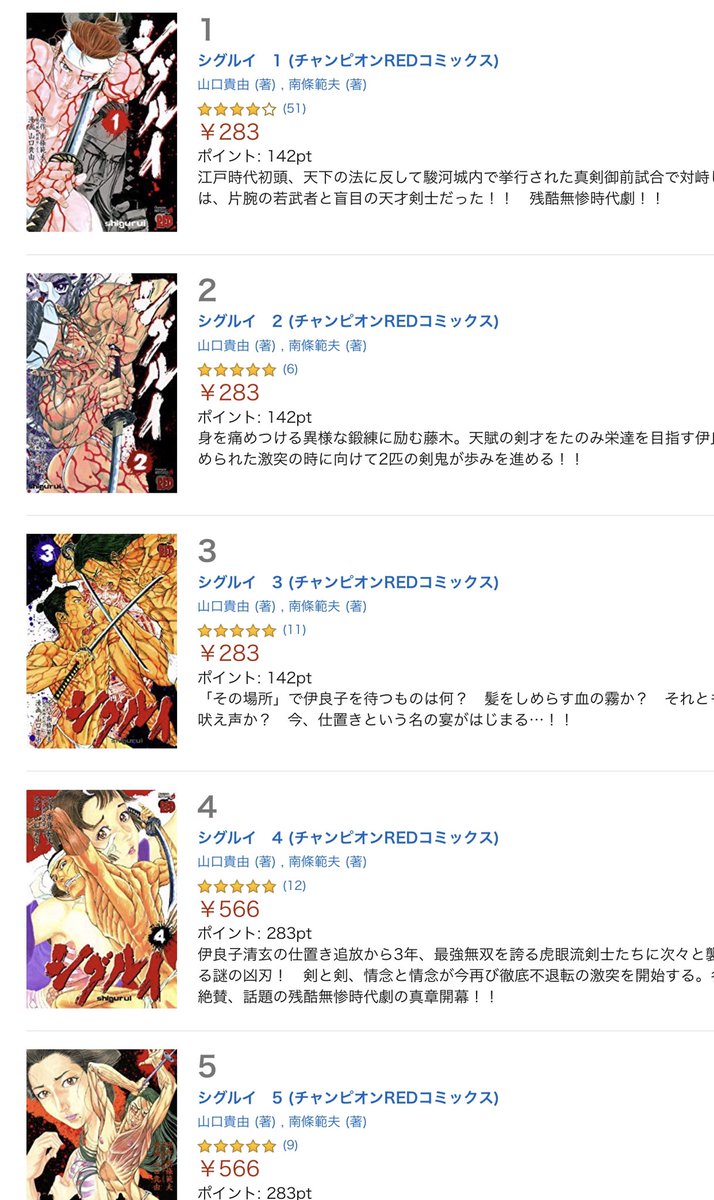 中野 シグルイ 3巻まで半額とさらにポイント還元でかなり安くなってるな T Co Gns1acbxnd あと 山口貴由ファイティングオールスターズな衛府の七忍も T Co Qxyn4zhiof 衛府はかなりエンタメ全振りの山口貴由なのでオススメ 有名な 誤 中野 シグルイ 3巻まで半額とさらにポイント還元でかなり安くなってるな T Co Gns1acbxnd あと 山口貴由ファイティングオールスターズな衛府の七忍も T Co Qxyn4zhiof 衛府はかなりエンタメ全振りの山口貴由なのでオススメ 有名な 誤