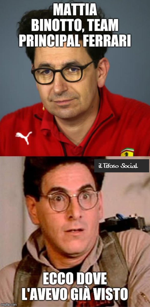 iltifososocial's tweet photo. Uno acchiappa sogni l’altro fantasmi  🏎 👻 

#binotto #teamferrari #gpitalian #f1monza #ghostbusters #iltifososocial https://t.co/H9vgLsirhf