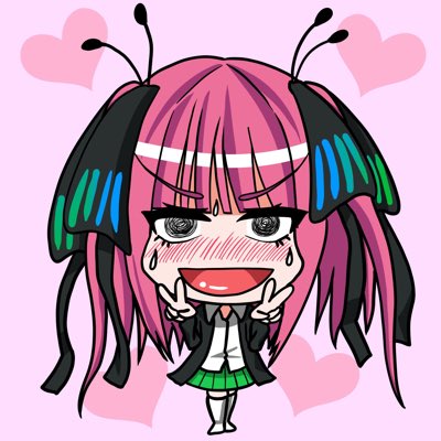 みーつさんがTwitterに投稿した中野二乃(五等分の花嫁)のイラスト。