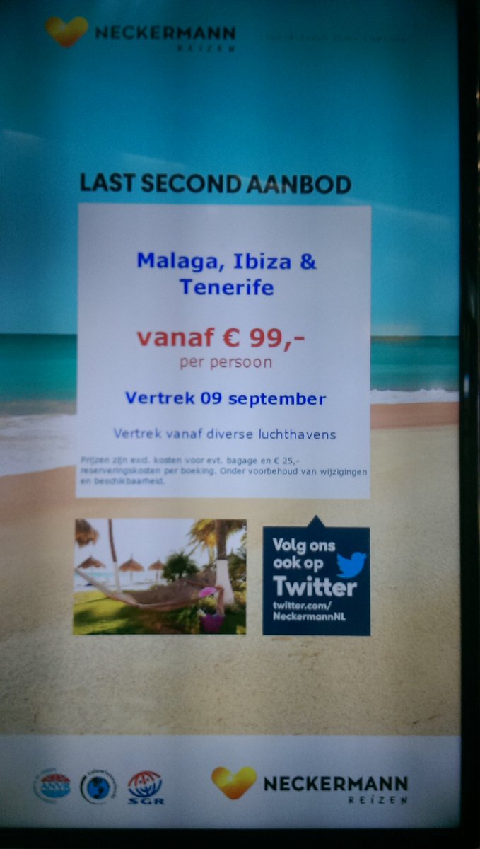 #Dagactie #LastSecond Retourvlucht #Malaga #Ibiza #Tenerife en nog veel meer neckermann.nl/last-minutes/l…
