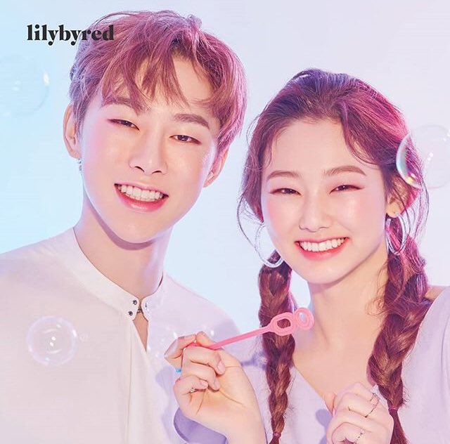 choobs0828's tweet image. Mina was so shocked knowing is hyunbin since they did a CF together for lilybyred #kangmina #KwonHyunBin #koms #gugudan #jbj