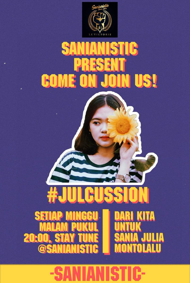 Selamat malam Jetizens serta <a href="/Julie_JKT48/">Julie</a>
#Julcussion is backkkk!!!!!

Temanya malem ini adalah: Hal apa yang kamu kangenin dari Julie?

Kalo admin kangen suara dia yang serak2 manis gitu dehhh 

Janlup tag Julie dan pake hastag #Julcussion yaaa

#LeVictorie