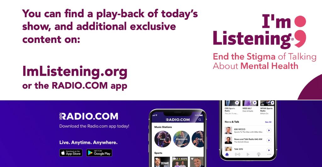 If you missed any of today's #ImListening broadcast, want the podcast and additional exclusive content, please visit our website or download the @radiodotcom app. Thank you for listening. spr.ly/6017E7vkN