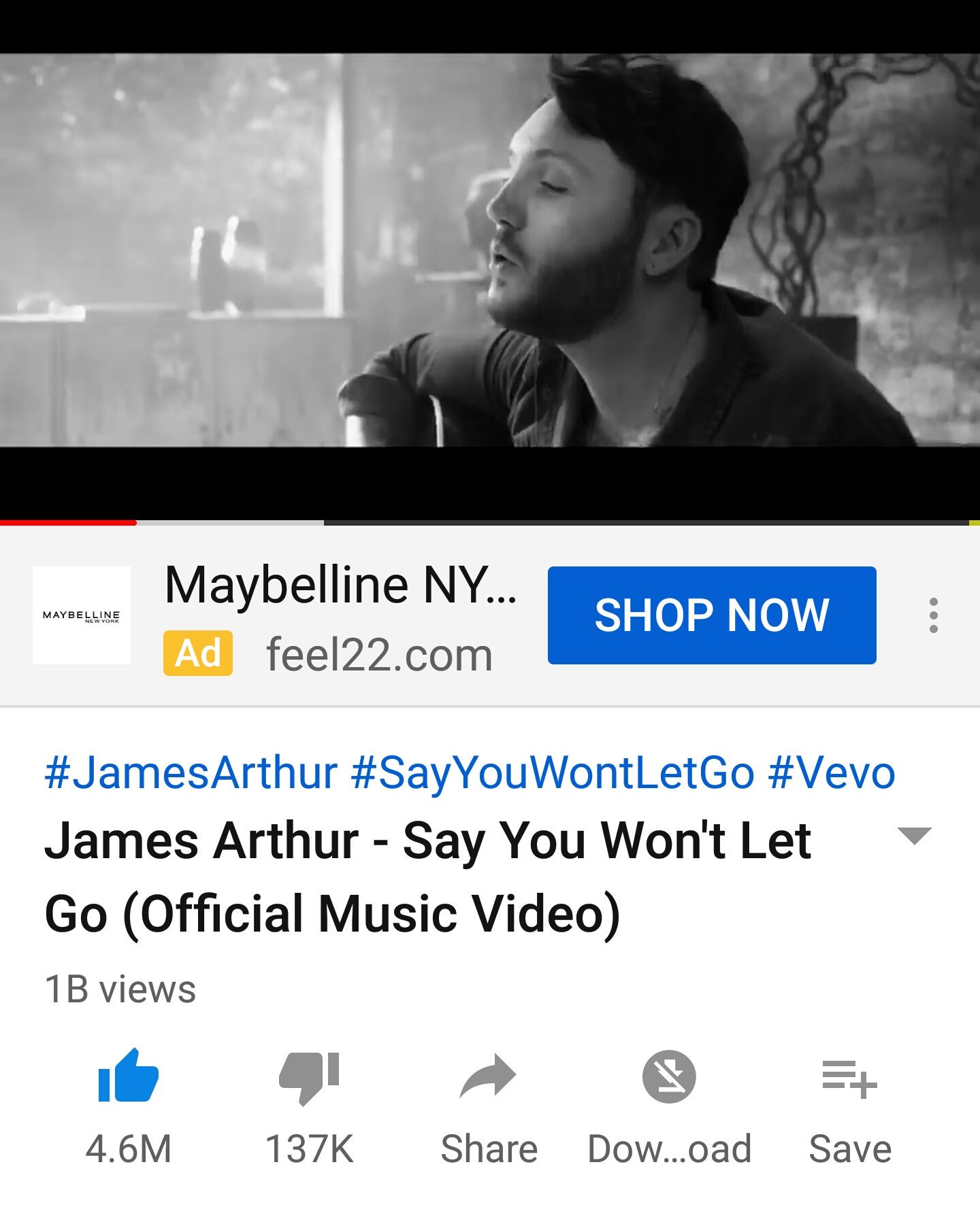 James Arthur - Say You Won't Let Go 