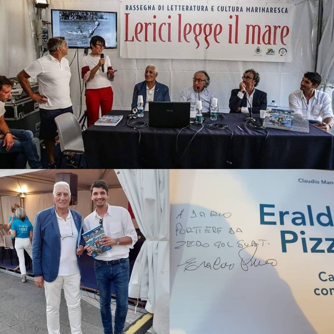 A LERICI LEGGE IL MARE Eraldo Pizzo il Caimano racconta che la <a href="/prorecco/">Pro Recco</a> non e' una squadra come le altre. 🤽‍♂️ "Vivevo in un paese in cui camminavo tra le macerie..Ci tuffavamo in mare e sentivamo la voglia di vincere: giocavamo a #pallanuoto" da "Caimani come me"
Grazie Eraldo!✌