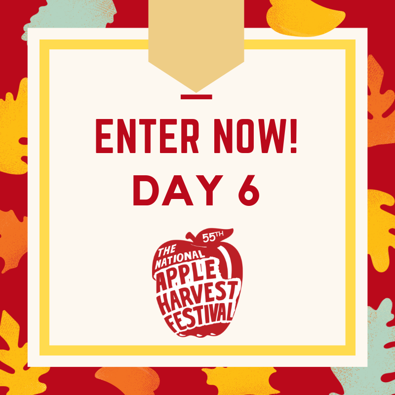 NtlAppleHarvest's tweet photo. ❗ ENTER DAY 6 of 7 ❗
It's day 6 of our 7-Day Giveaway! It's the next to last day. Hurrrrry! #NationalAppleFest 
ENTER NOW ▶️https://t.co/lOo3q9HD8r https://t.co/VD6L9YVvnO