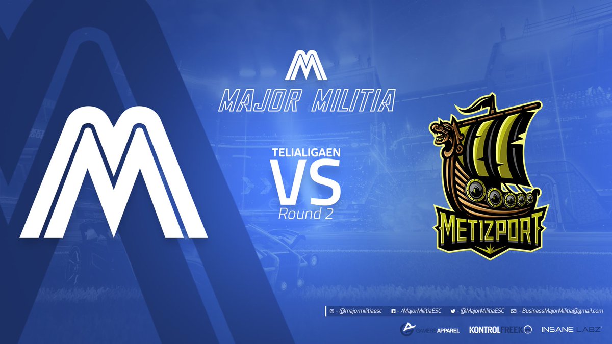 SoulitDigital's tweet photo. [#MajorRL]
Tonight at 8PM CET, we will be facing @Metizport in round 2 of @telialigaen_ , with an updated roster!

Players:
@Thompie3 
#Creebee00
#Jrazor

#MajorityRules! #MajorWIN! https://t.co/FvttcspEkC