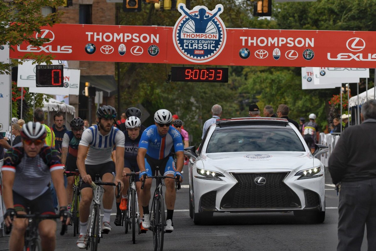 BucksCoClassic's tweet photo. Aaaaand they’re off! The category 3/4 men’s race is officially underway in Doylestown. #buckscoclassic https://t.co/DWM5NkfmKm