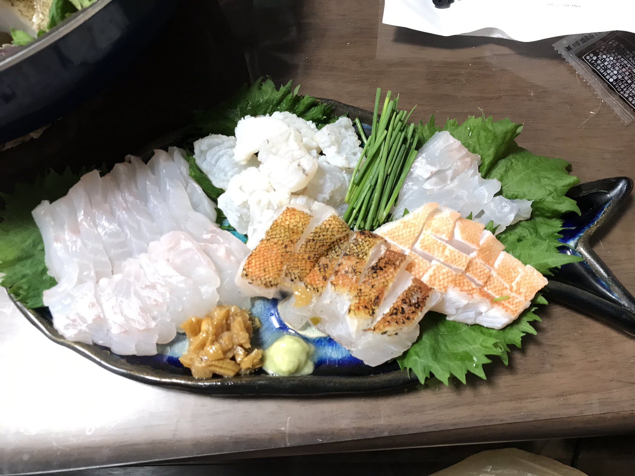 山田 恵庸 Twitterren オオモンハタとアカハタの刺し身と鍋完成 ハタは上品な味ですね T Co Kzfysxy5nb Twitter
