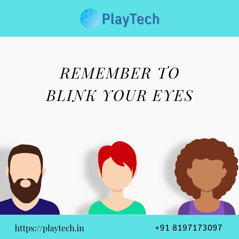 inplaytech's tweet image. The average computer user Blinks 7 times a minute, less than half the normal rate of 20. So! Don’t forget to blink your eyes time to time... 😃😊
#websites #webservices #opensourcesolutions #koha #library #amazon #google #microsoft #hospital #office #warehouse #inoutmanagement