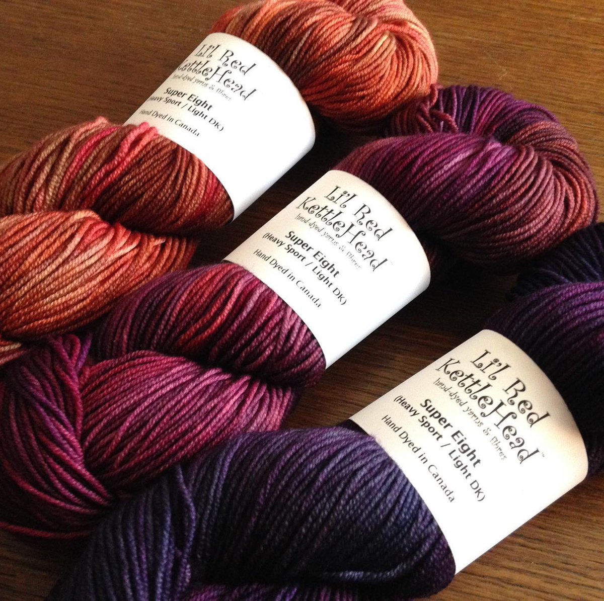 LRKettleHead's tweet photo. Bouncy is the best way to describe my Super Eight 8ply Superwash Merino yarn! I'll have several tonal and variegated colourways in my booth @kwknittersguild #kwknittersfair2019 #lrkh #lrkhyarns #lilredkettlehead #kwknittersfair #handdyedyarn #canadiandyer #indiedyer https://t.co/aVmfonz2gJ