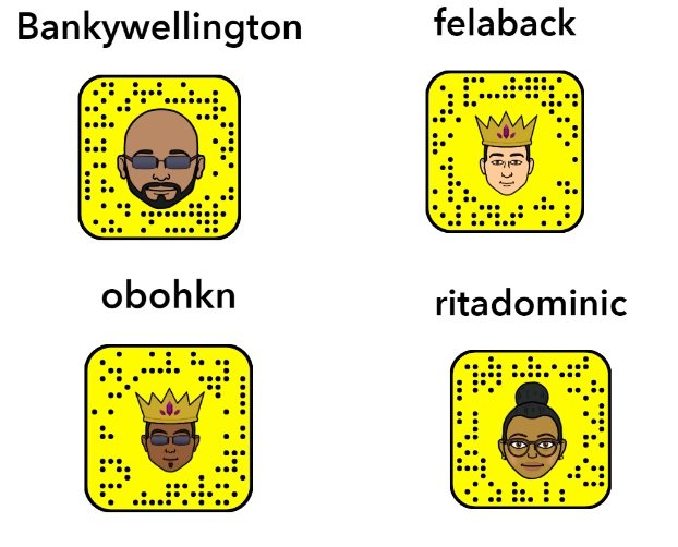 nairadayz's tweet photo. Celebrities snapchat handles @ https://t.co/9lhhIczYnF #TwitterInfluencers Vettel #shopwithjk #BOLANLE Genevieve #BBNaija2019 #Pepperdem #weekendchilloutzone #weekendvibes #GhettoLove #XenophobiaInSouthAfrica 
#Xenophobic 
#SundayThoughts Vettel #FIBAWC Wizkid https://t.co/5P5QpbQWAu