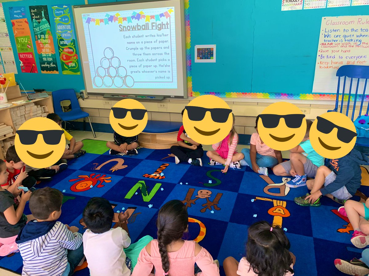 Had an AWESOME first week at <a href="/CenterGroveES/">Center Grove</a> in Kindergarten! We got to know one another through a few different fun activities this week! Can’t wait for next week and the many weeks to come! #selfiesalutation #snowballfight <a href="/PrinRodas/">Mario Rodas</a> <a href="/jennfano/">jennfano</a>