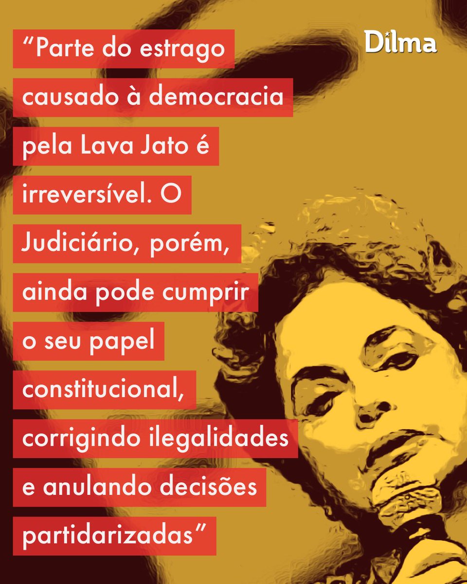 Judiciario ainda pode cumprir seu papel constitucional, corrigindo ilegalidades e anulando decisões partidarizadas. #VazaJato #LulaLivre