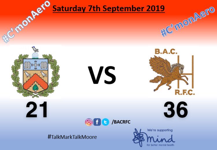 BACRFC's tweet photo. Final result of pre season against @ccsrfc on to league action next weekend.
.
.
 #BACRFC #C’monAero #teamslab #damosdeals #wherepridemeetspassion #talkmarktalkmoore #rugbyunion #grassrootsrugby #mind https://t.co/oppE8cYvcF
