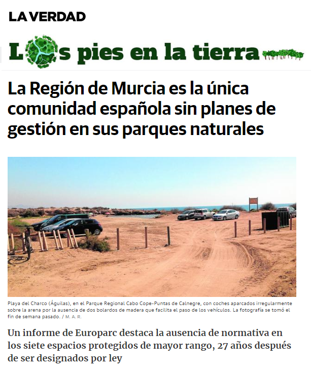 huermur's tweet photo. El nuevo Director General de Medio Natural de la @regiondemurcia, el Sr. @PENCHO3, ya tiene trabajo que hacer. La Región de #Murcia es la única comunidad española sin planes de gestión en sus parques naturales, y eso es inadmisible #MedioAmbiente

https://t.co/56gVKwZuBl https://t.co/AVcDG8tPKj