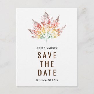 Zazzleproducts1's tweet image. Colorful leaf print fall wedding Save the Date Announcement Postcard #savethedate #wedding #leafprint #fallwedding ift.tt/2LCrUjo