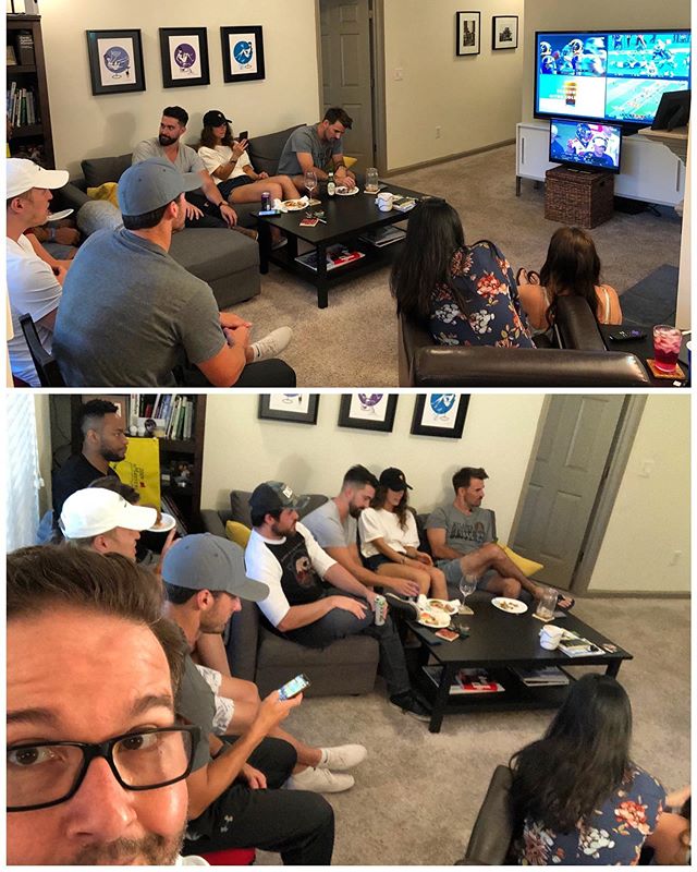 itsJonLevine's tweet photo. Five games at the same time and a house full of friends. No better way to start the NFL season. 
#NFL #KickoffSunday #Friends #FootballSunday #SundayFunday #FantasyFootball #Atlanta #Actor #AtlantaActor #ActorsLife #Acting #JonLevineOfficial 
View on IG:https://t.co/ASTq8Gm0cR https://t.co/6qMIomatqy