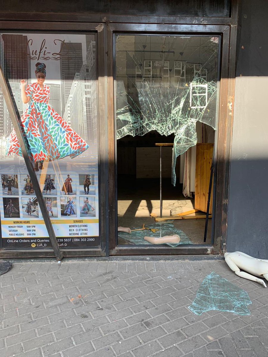 YvonneChakaX2's tweet image. Came back from Namibia this is what I found my daughter s shop broken into and looted I am shuttered 💔💔lawlessness