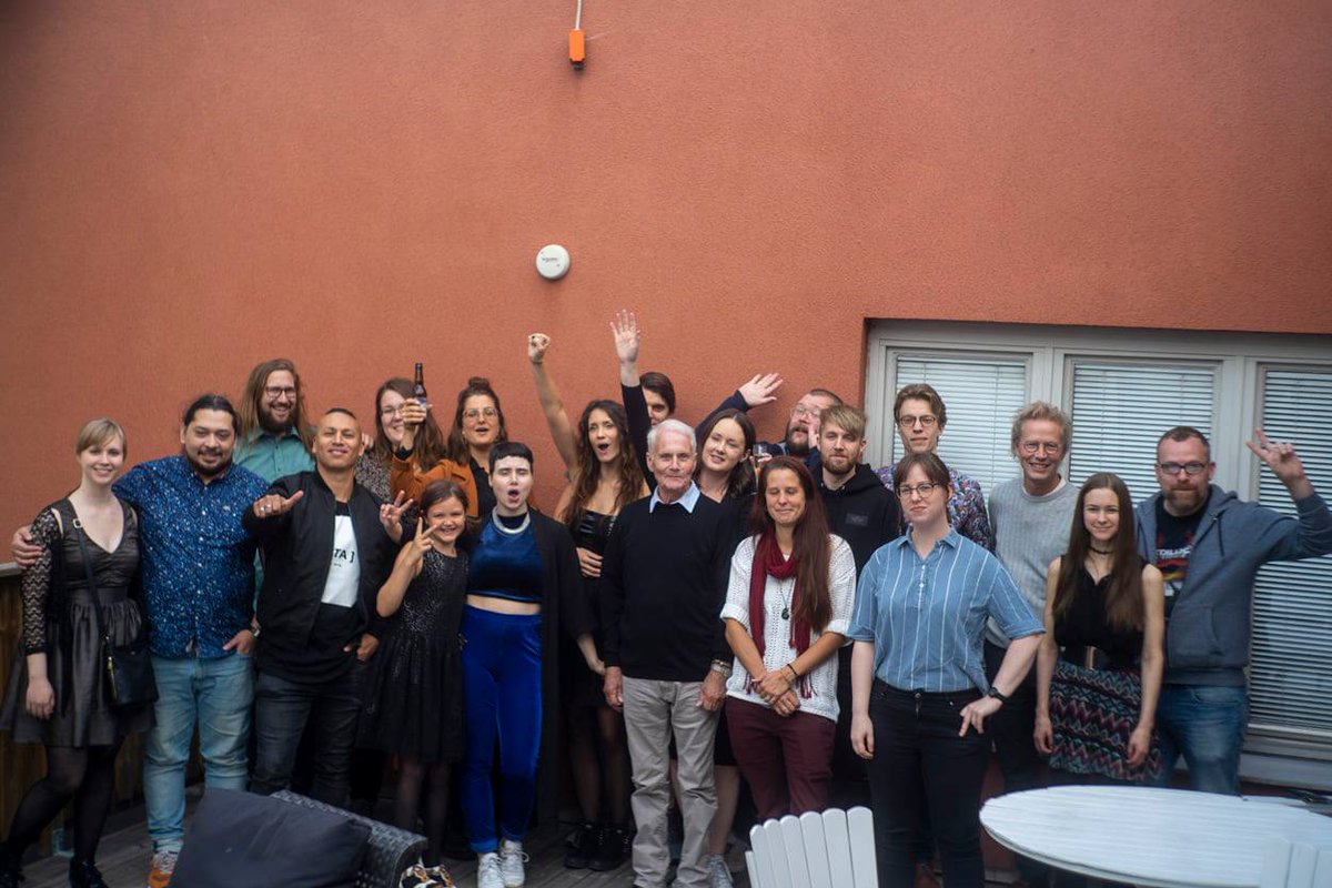 speedqueen_gk's tweet photo. Visited Sundsvall today for the Premiere of the movie Gryning!!! 
The effects I made looked so much better in the final version woo! The movie was also supernice! and sad ;-; Here's a group picture of most of the people that worked on the movie! #sundsvall #Gryning #MittFilm #vfx https://t.co/xBrzIKgAZ0