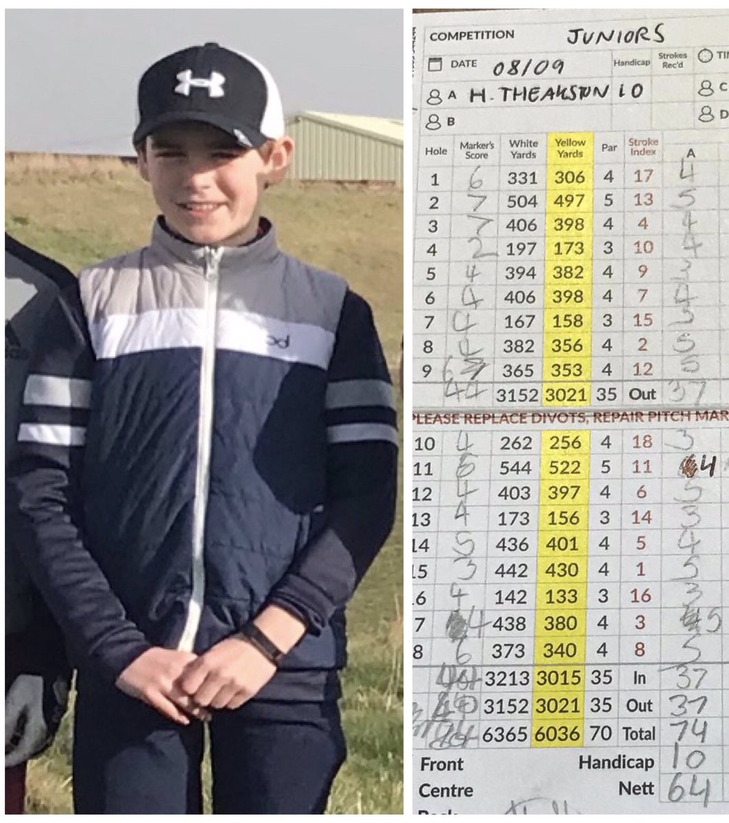 JamesAttheyGolf's tweet photo. MASSIVE CONGRATULATIONS to Hal Theakston on becoming our 3rd Junior Academy member, to reach a single figure handicap before their 13th birthday!!!!
Heβs now off 8 AND.......heβs only just turned 11 years old!!!!
#TopLad #KidCanGolf #WatchOutPeople https://t.co/PZvwyXcNhu
