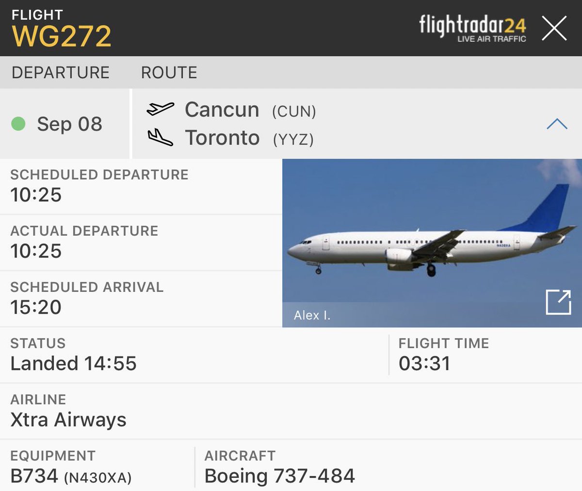 TomPodolec's tweet photo. INCIDENT Sunwing #WG272 arrived in Toronto from Cancun reported possibly blowing a tire on landing rwy 06L. Emergency services dispatched as precaution. Aircraft now stopped at end of the runway. Air Canada #AC847 went around and landed on 06R, now active runway. https://t.co/qLOweTIqHW