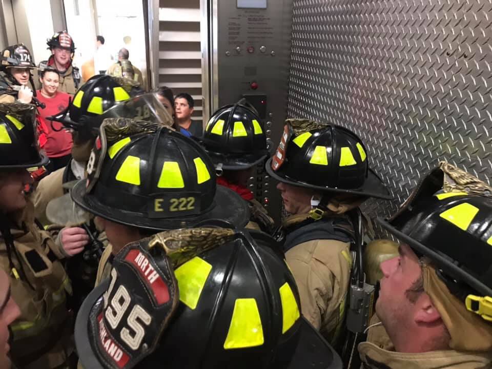 NRHfire's tweet photo. This morning we paid tribute to the heroes of 9/11! May we never forget their heroism! #climbforacalling We climb because they did! https://t.co/VhouPJ27aB