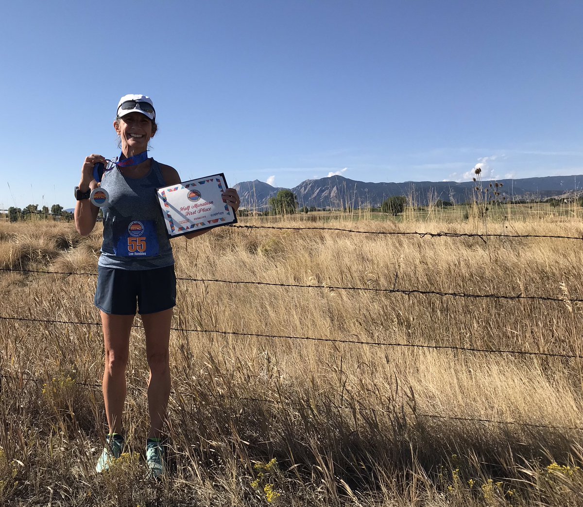 Today I turned 55, word bib #55, ran 1:55 in the half with 55 days to go until the <a href="/nycmarathon/">TCS New York City Marathon</a>. Raising money for <a href="/HRC/">Human Rights Campaign Rapid Response</a> if you’d like to donate! Link in bio ♥️🏳️‍🌈🏃🏽‍♀️