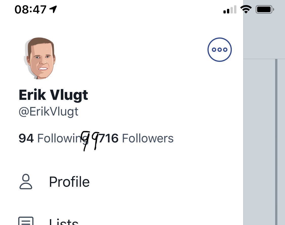 ErikVlugt's tweet photo. Wow! Woke up to almost 100k followers!!!
#sharpieMagic https://t.co/8kZHpA1QSD