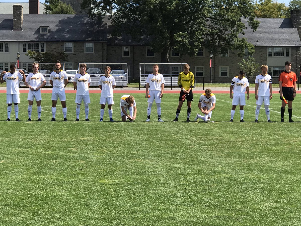 CentreSoccer's tweet photo. Today's #CentreSoccer Starting XI vs. TCNJ: Johnson, Noel, Ferrell, Vogt, Hart, Filiatrault, Mazzarella, Newton, Pope, Barth, Garuba #D3Soc https://t.co/v2z3IbBg9O