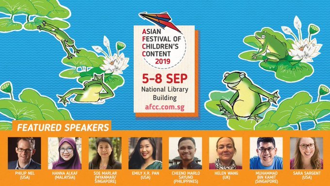 englishkstate's tweet photo. Faculty @KState_RSCAD in action: Phil Nel @philnel presented a keynote lecture on diversity and children's literature at the 2019 Asian Festival of Children's Content in Singapore @AFCC_sg #AFCC2019 https://t.co/nJx5DGQ2nt