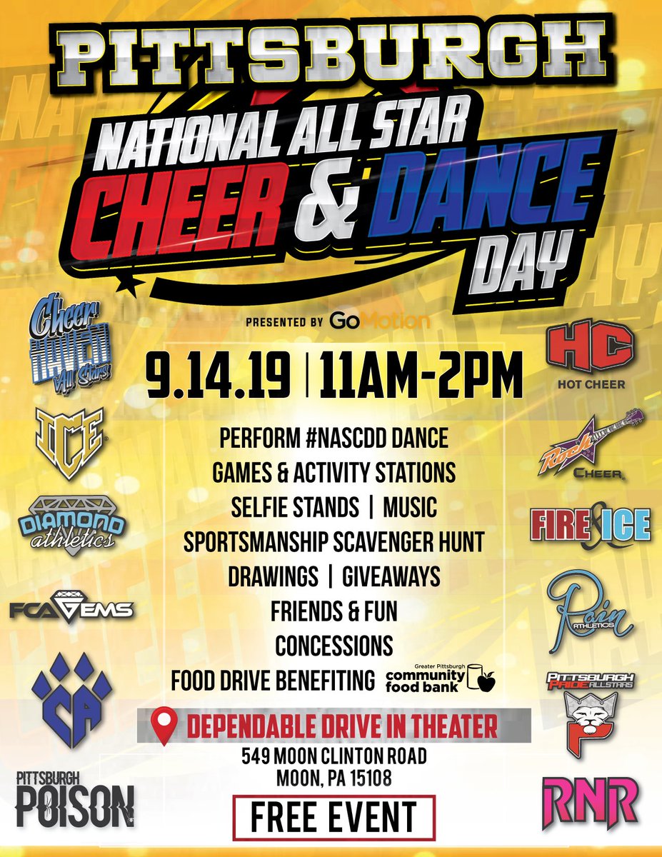 6 days until the largest #nascdd event in the country! We are so excited to dance, play, make new friends, show the world how amazing All Star is, and support Pittsburgh with our food drive. Come one, come all for FREE FUN and celebration! Surprises added daily! See you soon!
